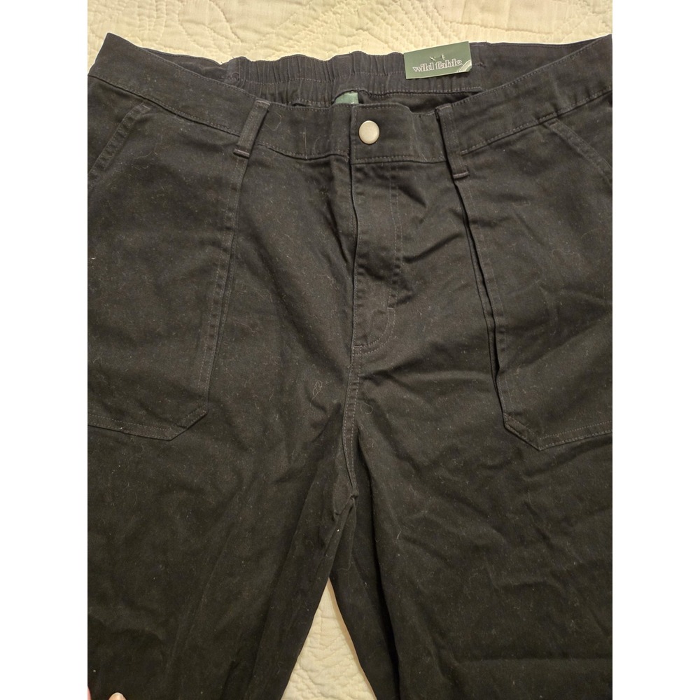 Womens XXL High Rise Cargo Utility Pants Black Medium WILD FABLE NWT 32" Inseam - Picture 6 of 9